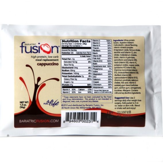 Bariatric Fusion Single Serving Packet | Cappuccino