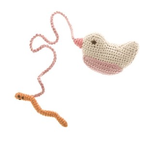 Packed Lunch Bird and Worm Cat Toy